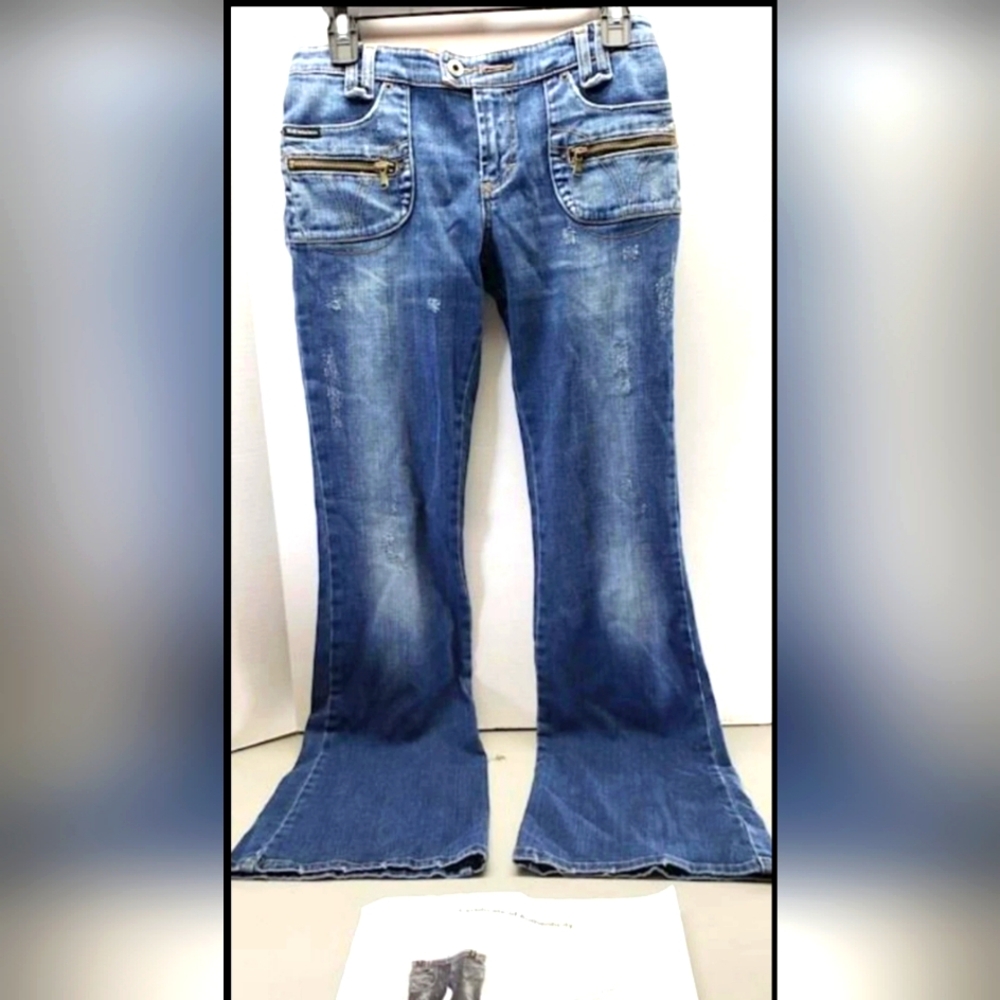 DOLCE & GABBANAVRYRARE VRY LOW VINTAGE 90s Denim FLARE,SZ 27 Authenticity Cert